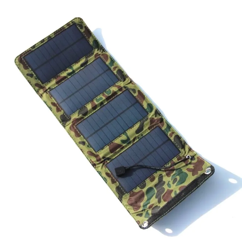 7W Portable Solar Charger for Mobile Phone Power Bank Solar Panel Charger Foldable Solar USB Battery Charger panel solar 5v