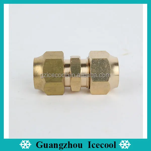High Quality Brass Double Flare Union/Copper Speedfit Fitting with Nuts From 1/4' 3/8' 1/2' 5/8' 3/4' 7/8' 1'