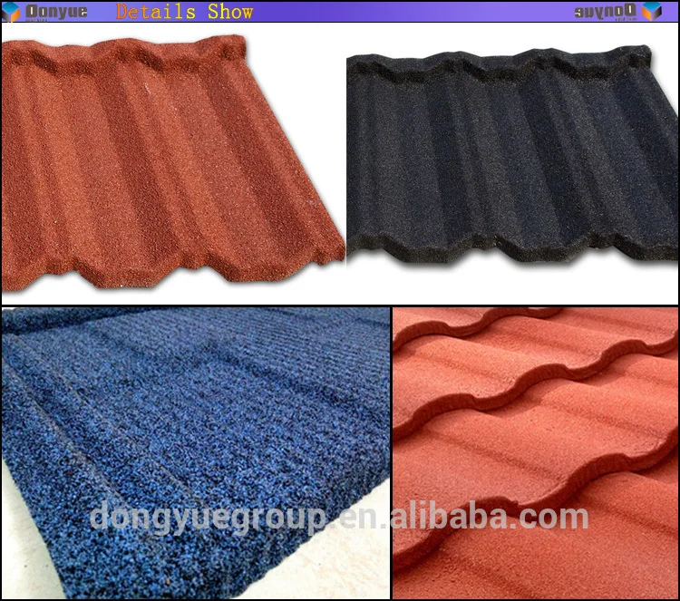 Anti-corrosive Composite Stone Coated Metal Roof Tile Stone Coated Metal Roof