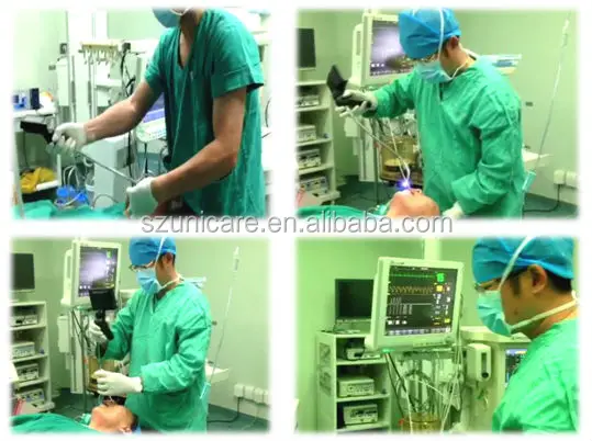 electronic video endoscope flexible fiber optic laryngoscope set