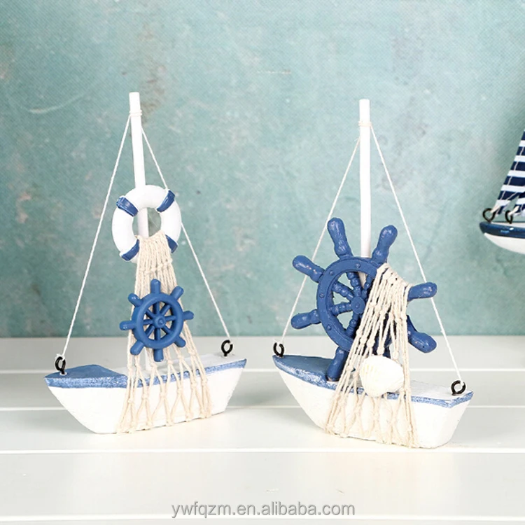 Оптовая продажа, необычная декоративная деревянная парусная лодка