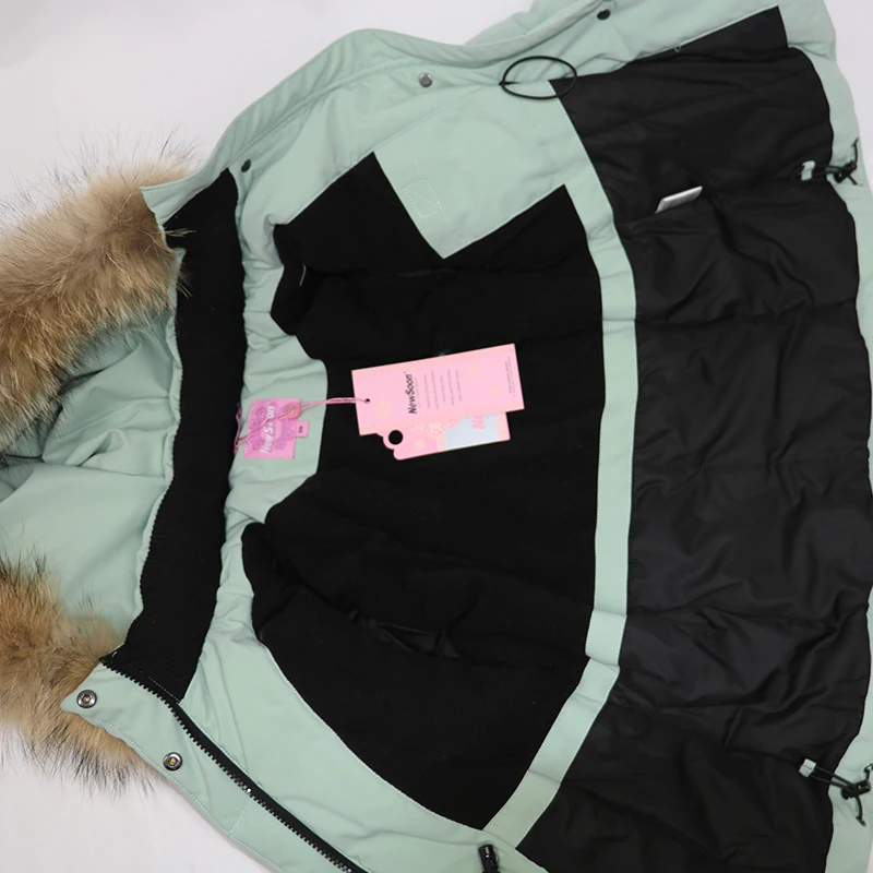 Latest designs polyester and cotton girls fur hood coat