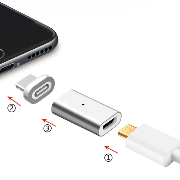 High Quality Type C 3 In 1 Usb Cable Multiple Magnetic Usb Charging Cable Adapter Connector 8 Pin/Type C/Micro Usb Cable