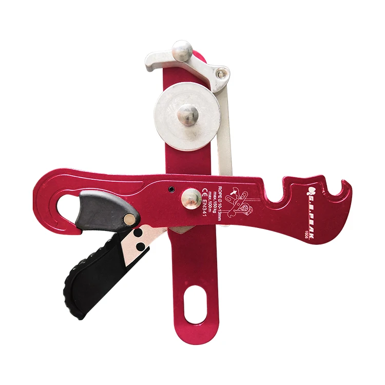 Strong aluminum alloy anodized 15KN rock climbing descender