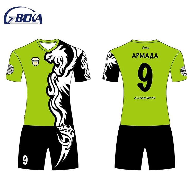 Guangzhou custom sublimation printing new model club soccer football jersey