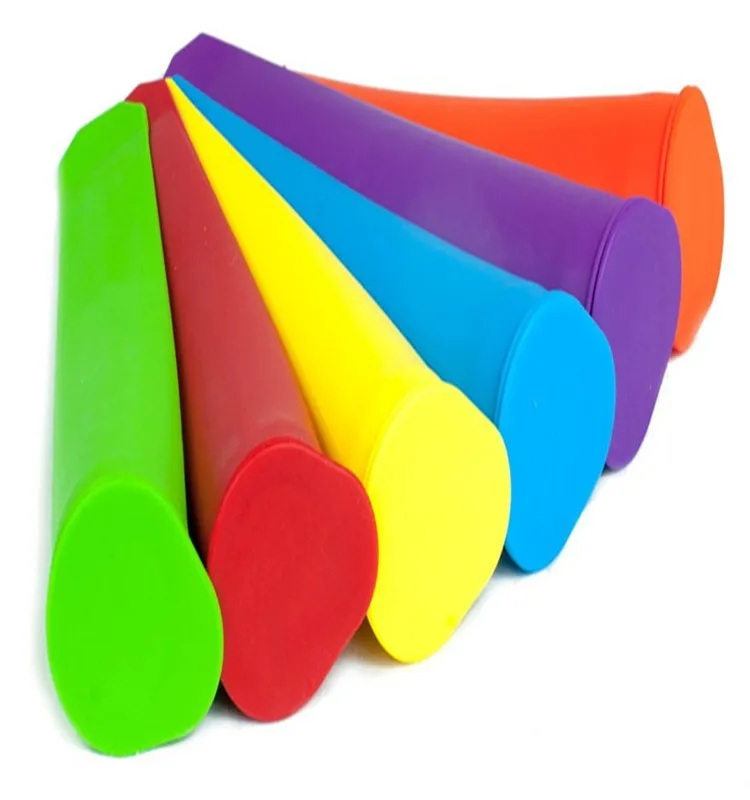 wholesale  Colorful Non-Stick Silicone Ice Cream Cone Molds