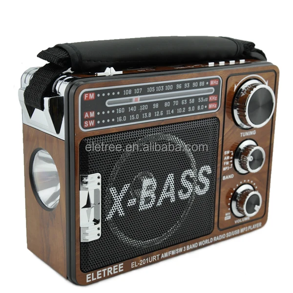 X bass radio with powerful speaker USB/SD/TF MP3 PLAYER LED TORCH (60595965622)