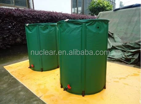 Flexible Water Barrel, Garden Folding Flexible Collapsible PVC 250L Rain Barrel Tank