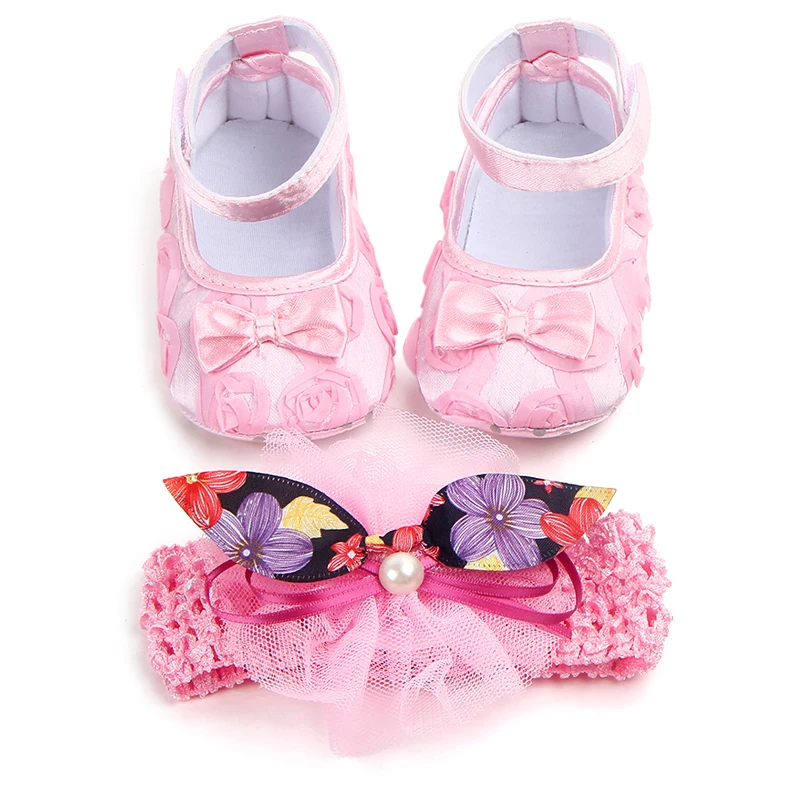 Новое поступление, повязка для волос и детская обувь, Дизайн OEM, детская обувь с повязкой для волос