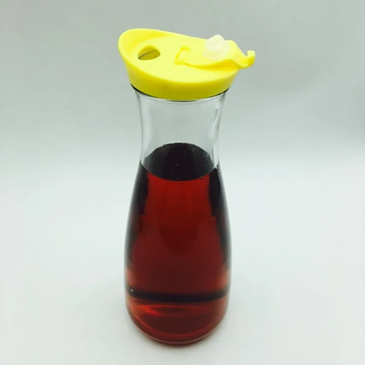 1 L 1000ml  Bpa Free Fruit Juice Preserving Wide Mouth Glass Bottles Plastic Screw Lids