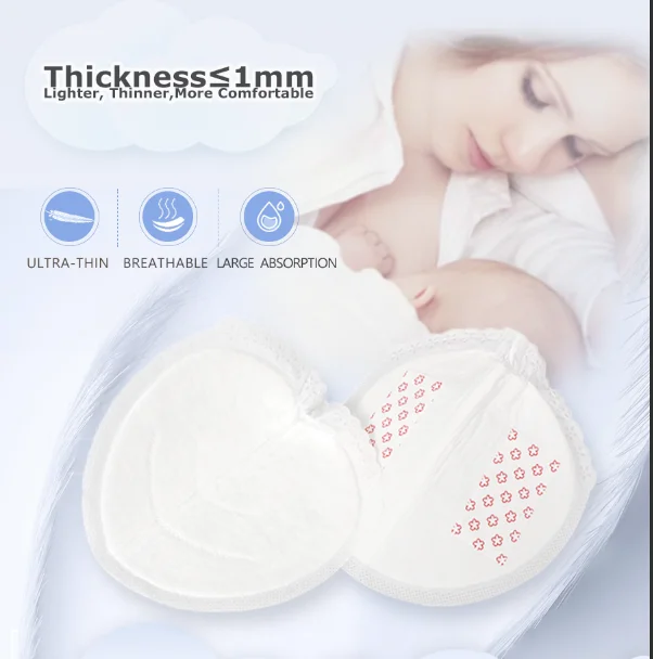 
OEM Maternity Breastfeeding Absorbent Disposable Breast Pads with Leak Guard 