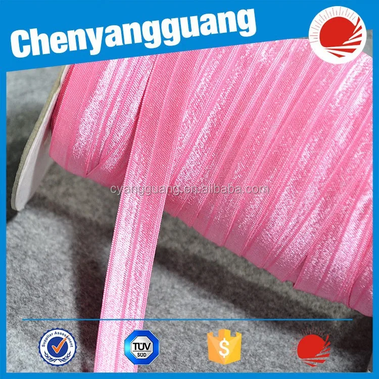 Fold over elastic tape/lycra binding tape nylon and spandex for garment or bags