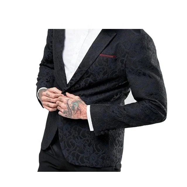 Новый вид черный новейший дизайн Slim Fit мужской пиджак