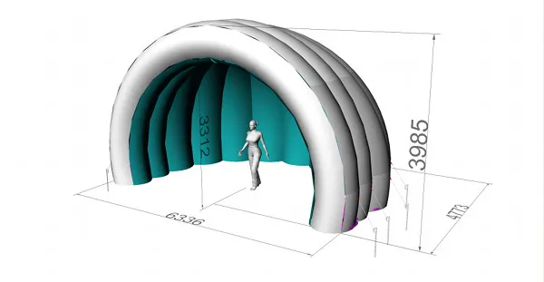 CAIXIN inflatable white stage dome tent inflatable canopy event dome