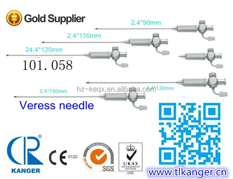 laparoscopic surgical instruments stainless steel types of safety veress needle