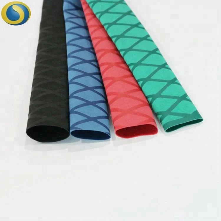 Non-slip heat shrinkable tube for fishing rod cover