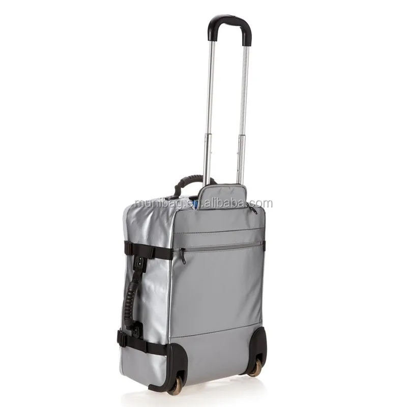 Trolley Travel bag air port duffle wheel package pu luggage
