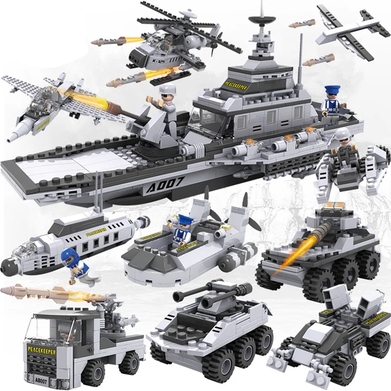 25 in 1 blocks Military blocks helicopter tank model building blocks chariot car war The aircraft