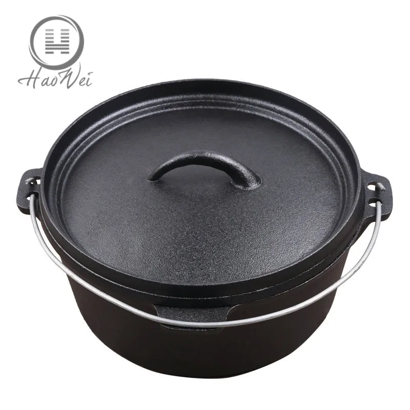 Outdoors equipment stock pot camping use kitchen hanging cast iron dutch oven
