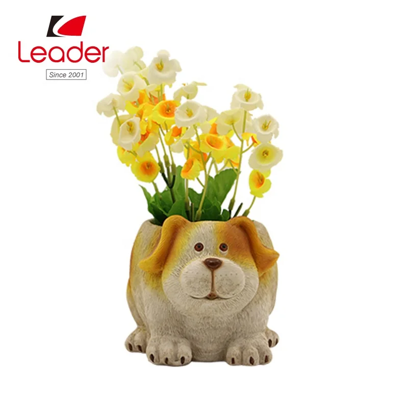 Custom Painted Cute Animals Resin Cartoon Sheep Statue Colorful Flower Pot sheep flower pot