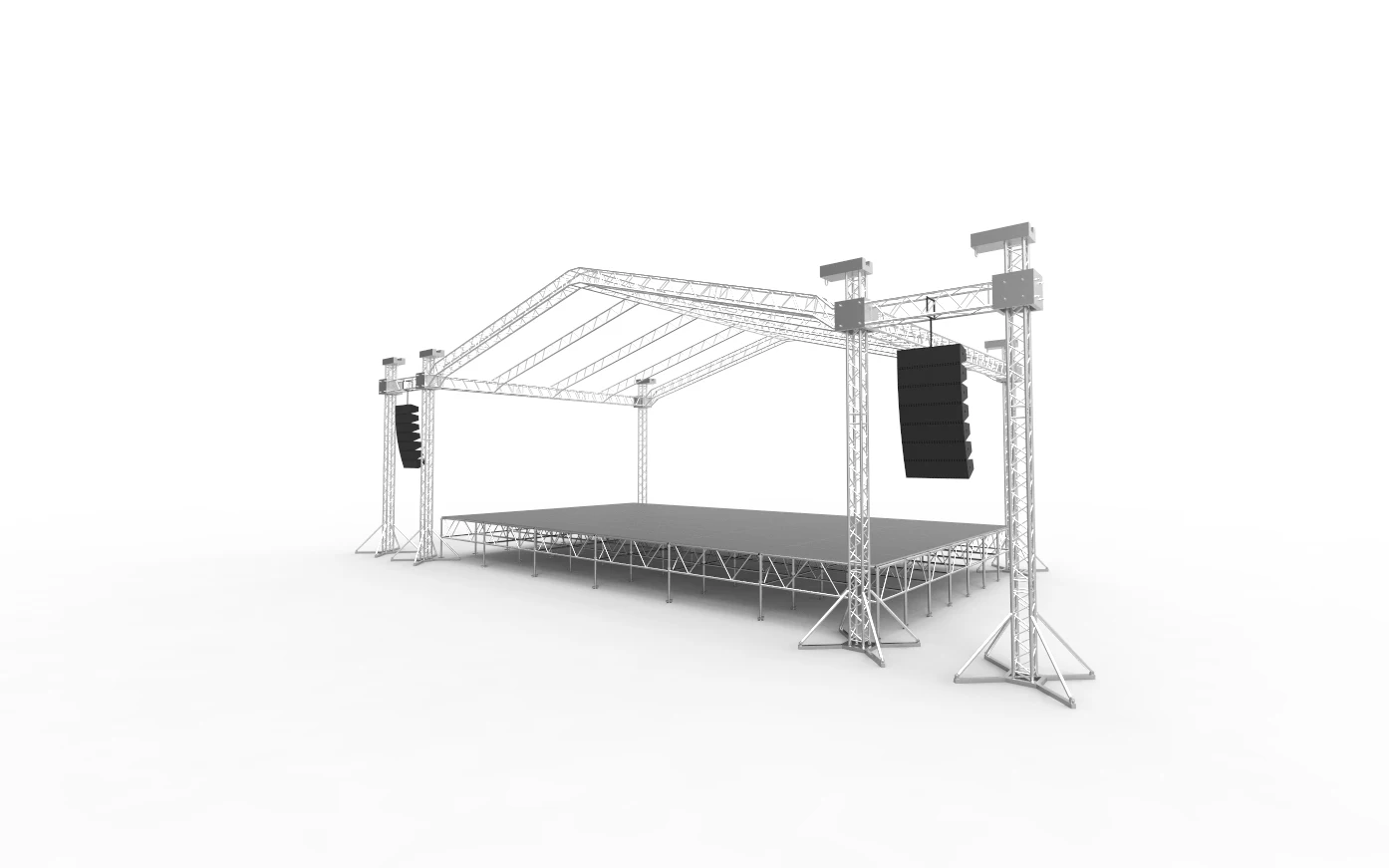 High quality outdoor aluminum stage with truss tower system