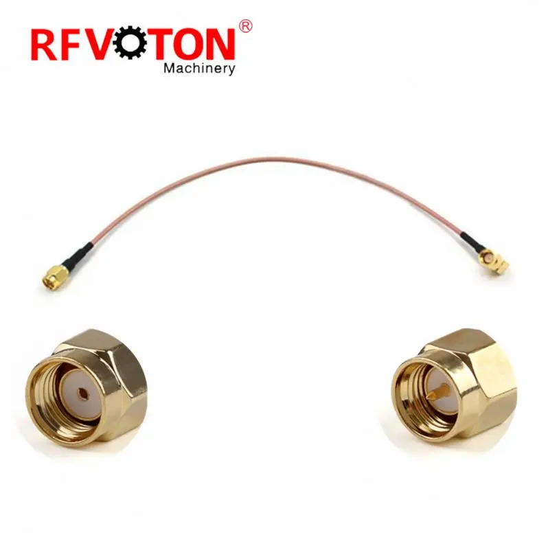 Беспилотный летательный аппарат 20 дюймов rp sma разъем для sma мужчины прямым углом для rg316 РФ Пигтейл соединительный кабель в сборе