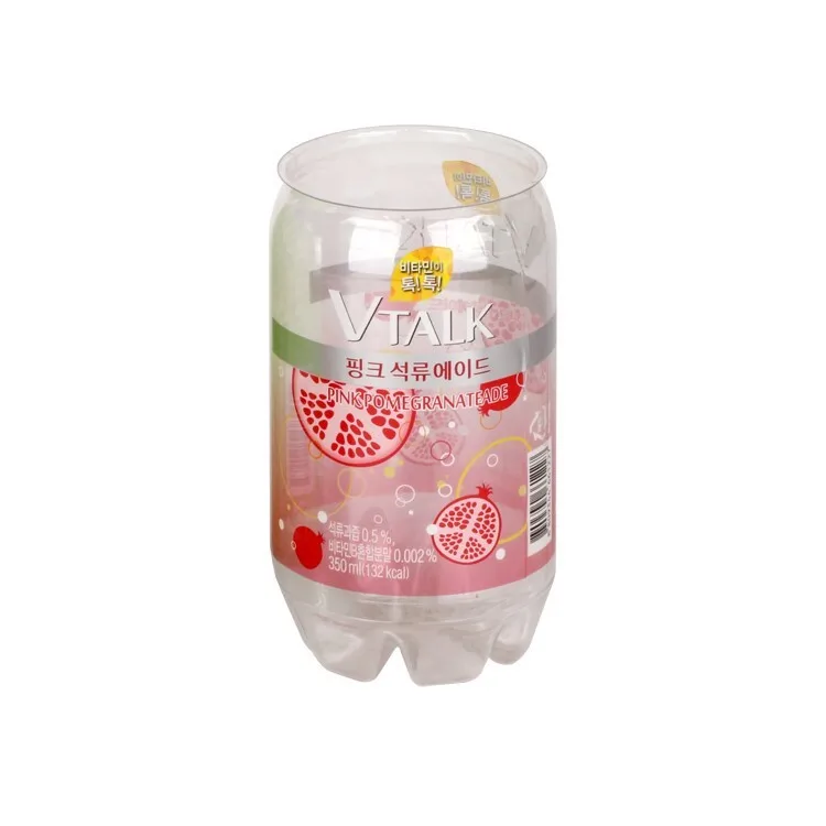 
Custom Pet Transparent Soft Drink Can Plastic Soda Can Beverage Can With Easy Open End 