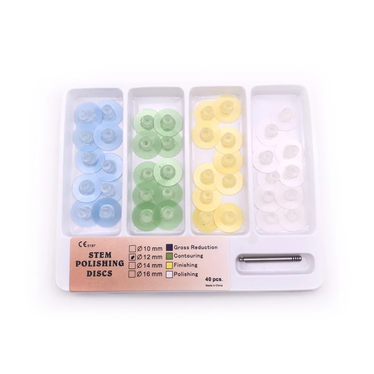 Diameter 12mm Dental STEM Polishing Discs for Gross Reduction/Contouring/Finishing/Polishing