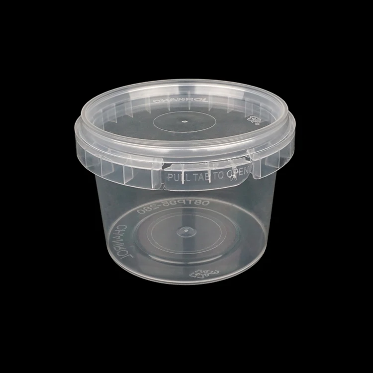 Герметичный Круглый прозрачный 280 мл Deli Cup одноразовый закрытый контейнер для