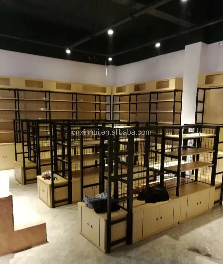 Supermarket wood gondola shelving,retail shop design gondola shelf,customized gondola rack