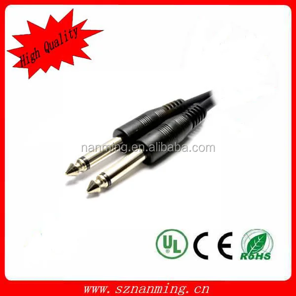 6.35 мм моно штекер на 6.35 мм моно штекер гитара кабель