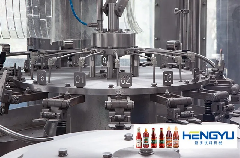 Factory price 3-in-1 jam or condiments washing filling and sealing production line PET/glass bottle