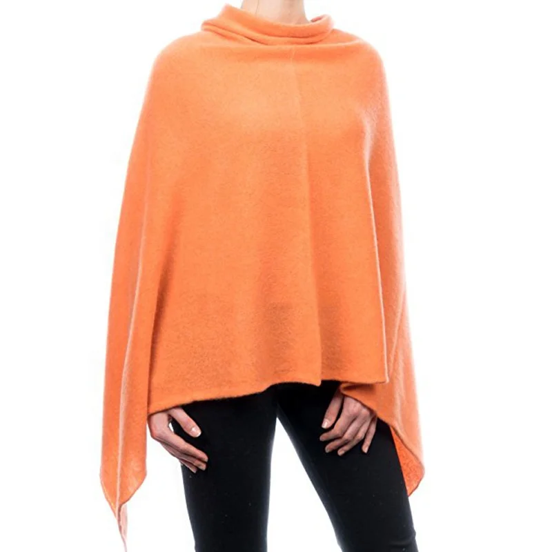 
Women holiday warm cashmere knitted poncho fashion pashmina poncho 