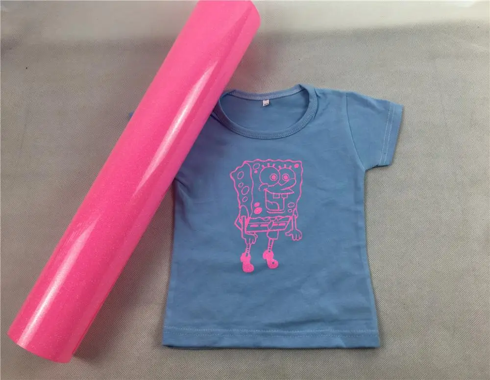 
Original Easy weed pink Glitter heat press vinyl film/ heat transfer vinyl for clothing 