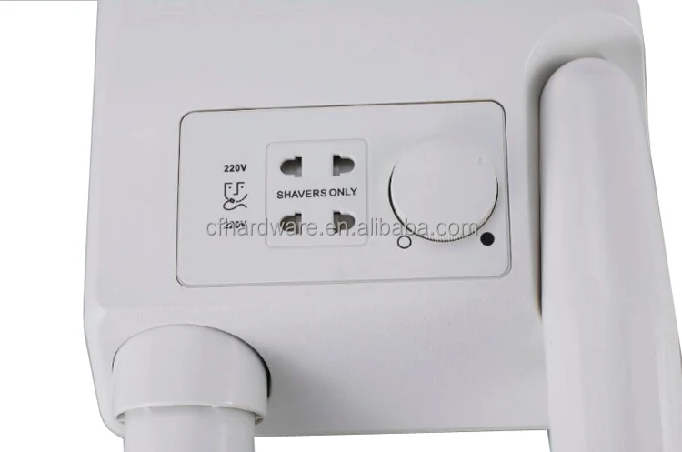 
Guangzhou Congfei wall mounted skin dryer white manual hair dryer with flexible extension and multi-functional socket 