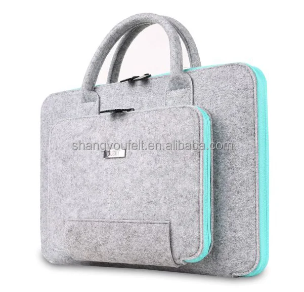 
Felt laptop bag with zipper pocket 