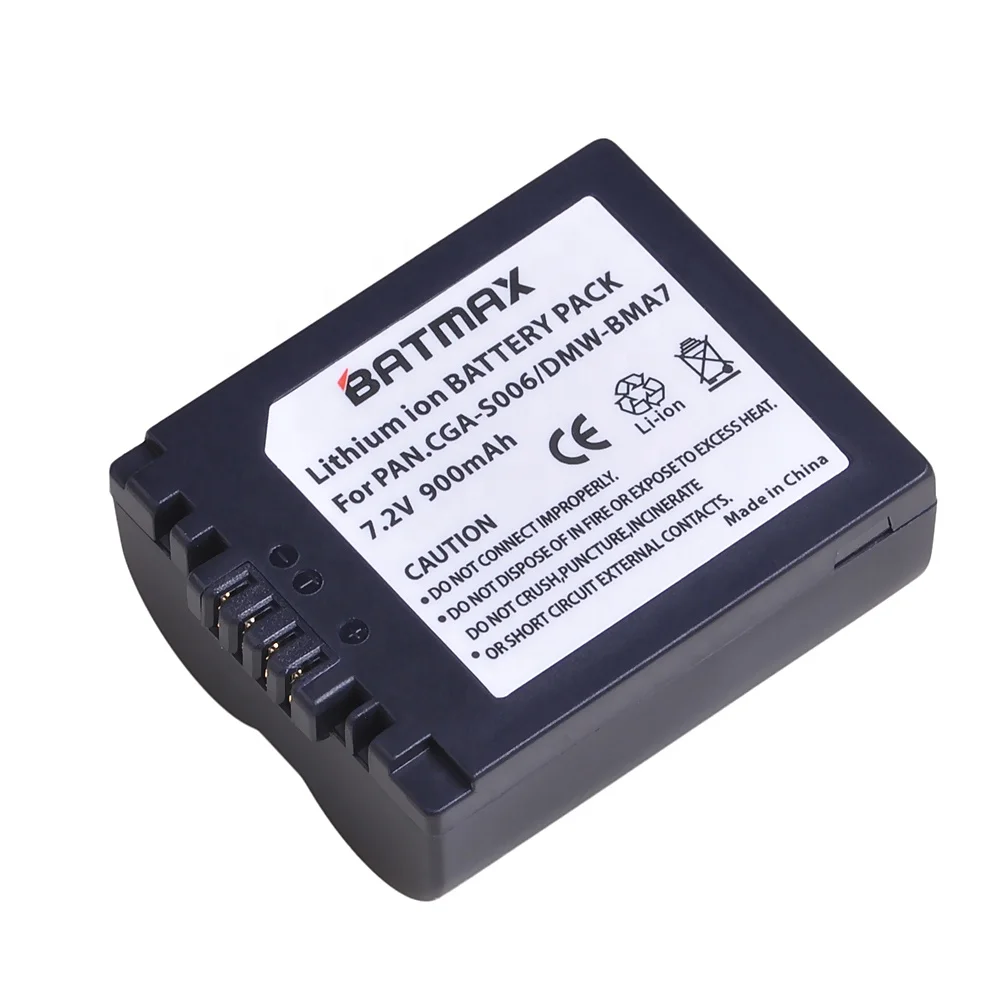 Factory CGA-S006 CGAS006 DMW-BMA7 CGR-S006E camera Battery For Panasonic Lumix DMC-FZ7 FZ8 FZ18 FZ35 FZ28 FZ38 FZ30 Camera etc