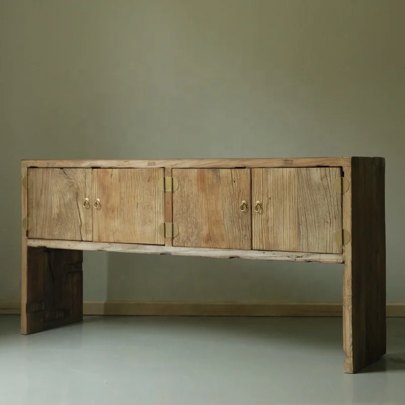 Console reclaimed elm hardwood furnitrue Chinese home console antique shabby chic console table natural wood shabby chic console