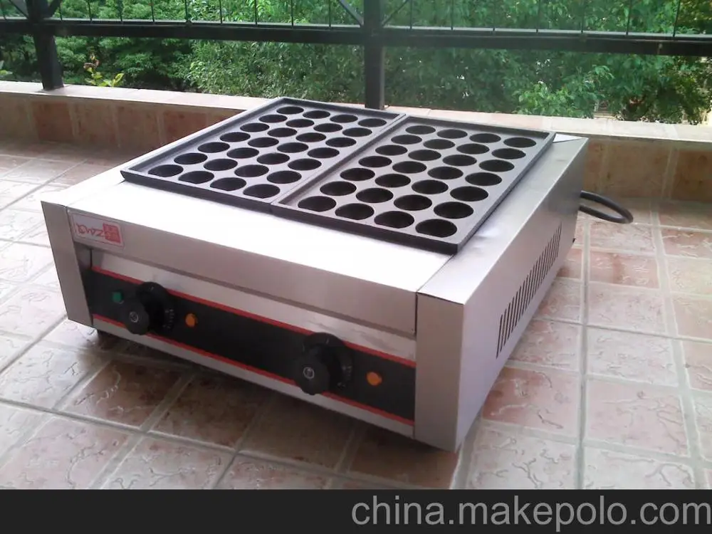 Wholesale Electric Fish Ball Grill Oven 2 Plates Octopus Balls Furnace Japanese Takoyaki Maker Machine