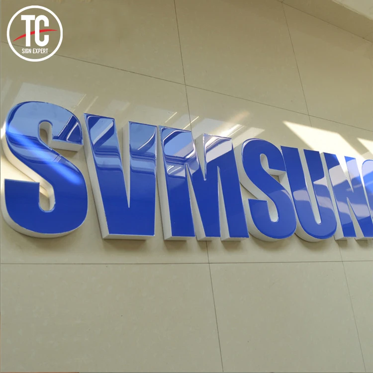  Samsung эпоксидная смола 3d логотип вывеска светодиодная буква полимерные