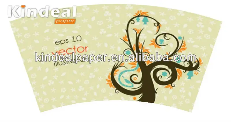 Красивая кофейное дерево бумажный стаканчик рукав