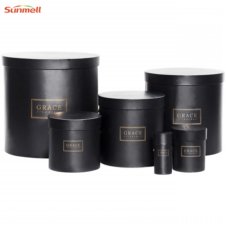 Nice Light Pink Circle Flower Box For One Rose Packing Small Size Tube Gift Boxes