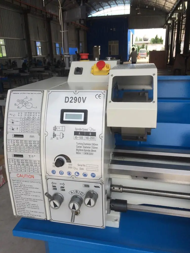 manual lathe D290V mini metal lathe machine with variable speed