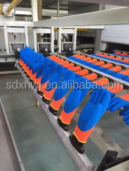 
Advanced 7G/10G/13G/15G Knitted Nylon Liner Coated Latex Gloves Dipping Machine 