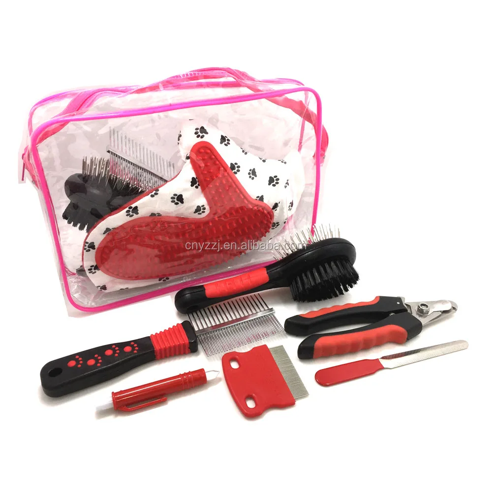 Reusable Pet Grooming Products 7 in 1 Kit with Self-Cleaning Base Tools Sticky Hair Device Hair Removal Brush