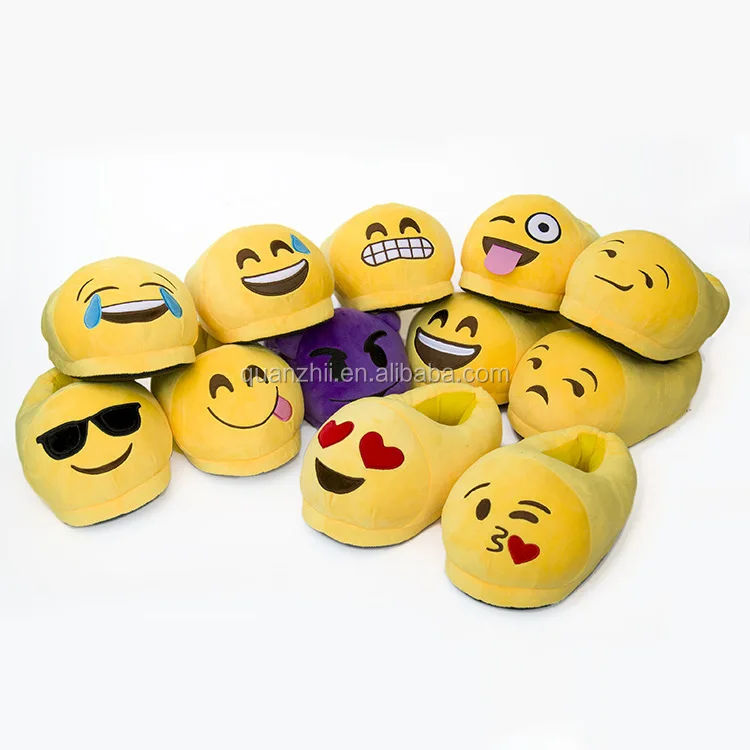 Custom plush stuffed soft whatsapp slipper for kids