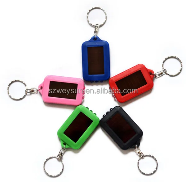 3 Leds Solar Panel Sun Power Energy Torch Flashlight Camping Light Portable Key Chain Hiking Rechargeable Spotlight Lamp