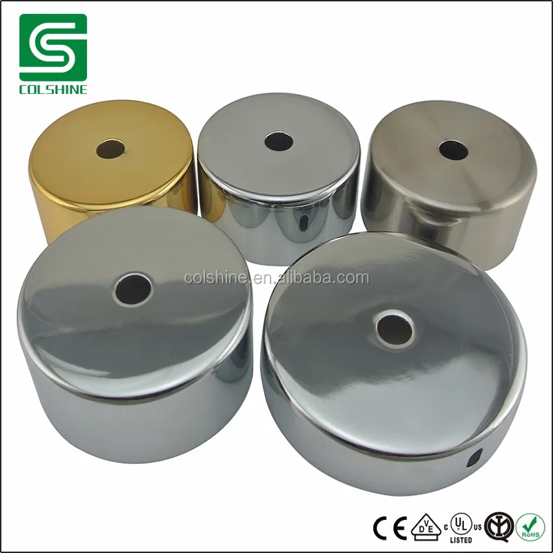 E27 Metal Pendant Lamp Holder with Ceiling Canopy and Textile Cable