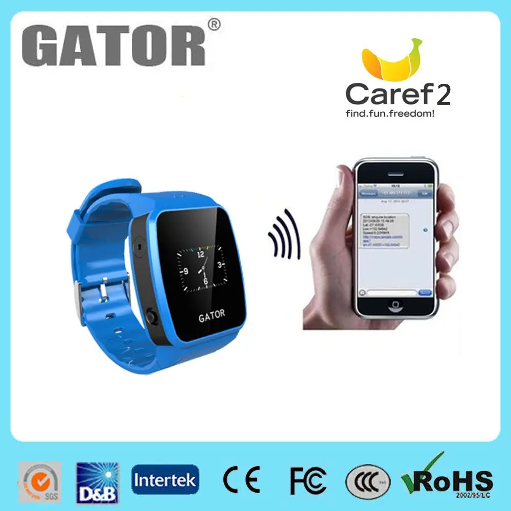Gator 2-й gps-часы для детей с настраиваемые GPS системы слежения gps tracker