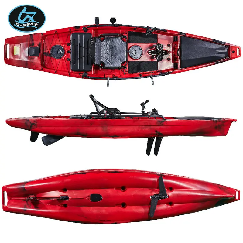 Fishing kayak new model with pedal drive system and electric motor